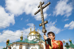Religious procession marks Day of Slavic Literature and Culture in Novosibirsk, Russia