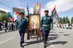 Religious procession marks Day of Slavic Literature and Culture in Novosibirsk, Russia