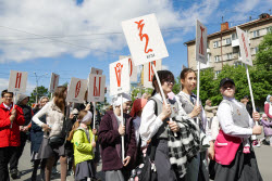Religious procession marks Day of Slavic Literature and Culture in Novosibirsk, Russia