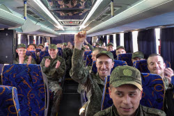 Russian prisoners of war return home