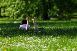 Warm weather in Moscow