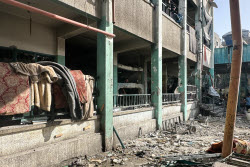 Gaza Strip in aftermath of Israeli airstrike