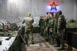 Russian sappers training in Lugansk People's Republic