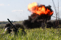 Russian sappers training in Lugansk People's Republic