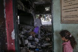 Aftermath of Israeli airstrike on school in Gaza city