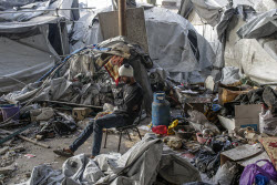 Aftermath of Israeli airstrike on school in Gaza city
