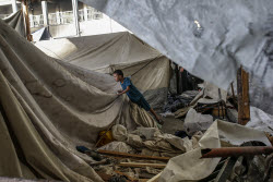 Aftermath of Israeli airstrike on school in Gaza city