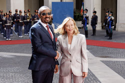 Palazzo Chigi - Giorgia Meloni Incontra Il Primo Ministro Della Repubblica Federale Dellâ€™Etiopia Abiy Ahmed Ali