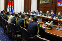 Russia's Deputy Defence Minister Fomin meets with Ethiopia's Chief of General Staff Gelelcha