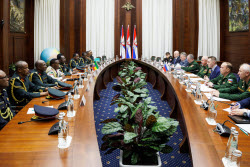 Russia's Deputy Defence Minister Fomin meets with Ethiopia's Chief of General Staff Gelelcha