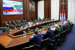 Russia's Deputy Defence Minister Fomin meets with Ethiopia's Chief of General Staff Gelelcha