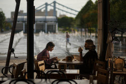 Warm weather in Moscow