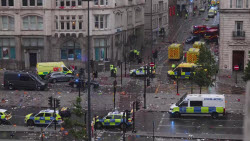 Man arrested after crashing into pedestrians near Liverpool league parade
