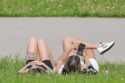 Moscow experiences very warm temperatures