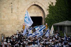 Far-Right Israeli Activists Clash with A Palestinian Man - Jerusalem