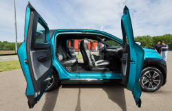 Atom electric vehicle test drive in Moscow