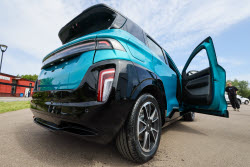 Atom electric vehicle test drive in Moscow