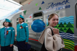Artek summer camp welcomes children in Simferopol, Russia