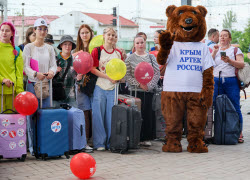Artek summer camp welcomes children in Simferopol, Russia