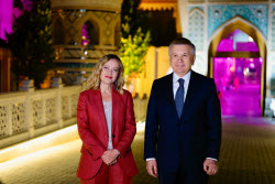 Meloni Visita L'Eternal City Col Presidente Dell'Uzbekistan