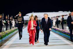 Meloni Visita L'Eternal City Col Presidente Dell'Uzbekistan