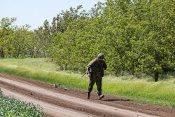 Russian deminers in Zaporozhye Region