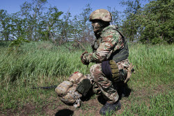 Russian deminers in Zaporozhye Region