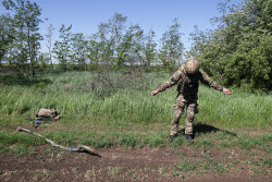 Russian deminers in Zaporozhye Region