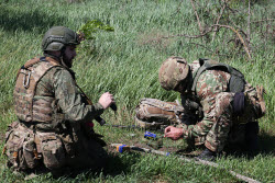 Russian deminers in Zaporozhye Region