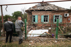 Последствия обстрела Горловки