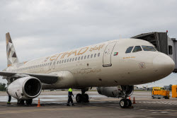 Первый рейс авиакомпании Etihad Airways из Абу-Даби в Сочи