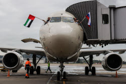 Первый рейс авиакомпании Etihad Airways из Абу-Даби в Сочи