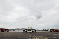 Первый рейс авиакомпании Etihad Airways из Абу-Даби в Сочи