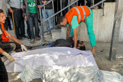 Gaza Strip in aftermath of Israeli airstrike