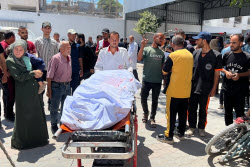 Gaza Strip in aftermath of Israeli airstrike