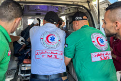 Gaza Strip in aftermath of Israeli airstrike