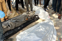 Gaza Strip in aftermath of Israeli airstrike