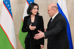 Встреча премьер-министра РФ Мишустина и помощника президента Узбекистана Мирзиеевой