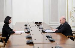 Встреча премьер-министра РФ Мишустина и помощника президента Узбекистана Мирзиеевой