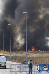Scrapyard Fire Forces Evacuation in Almassora - Spain