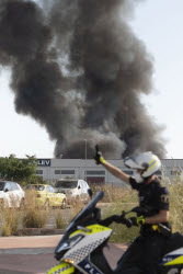 Scrapyard Fire Forces Evacuation in Almassora - Spain