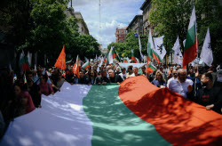 Protest rally against Bulgaria's euro adoption in Sofia