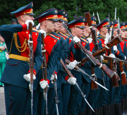 Changing of guard in St Petersburg