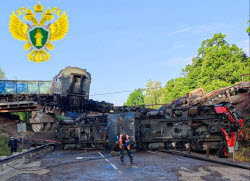 Обрушение железнодорожного моста в Курской области