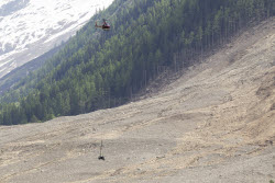 Aftermath of Birch Glacier collapse in Switzerland