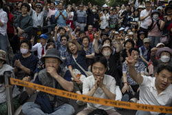 South Korea's presidential candidate Kim Moon-soo holds campaign rally