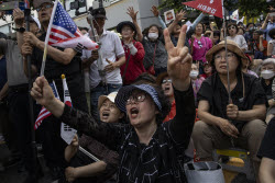 South Korea's presidential candidate Kim Moon-soo holds campaign rally