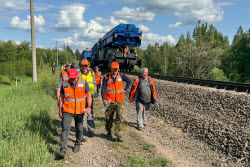 Сход поезда с рельсов в Брянской области