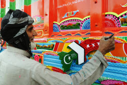 Truck art workshop in Rawalpindi