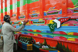 Truck art workshop in Rawalpindi
